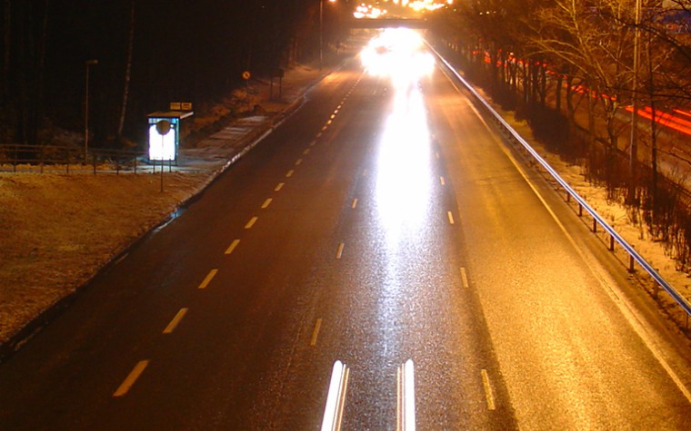 motorway at night