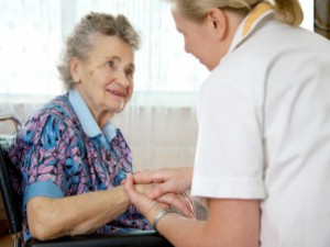nurse with older woman