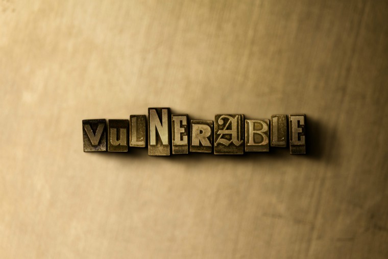 The word 'vulnerable' spelt out