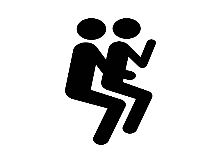 Two people spooning icon