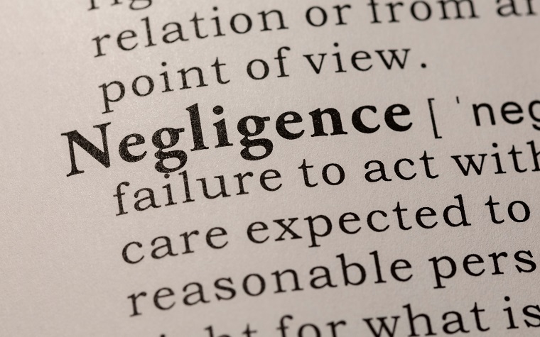 dictionary definition of the word Negligence