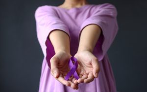 DVA awareness month purple ribbon