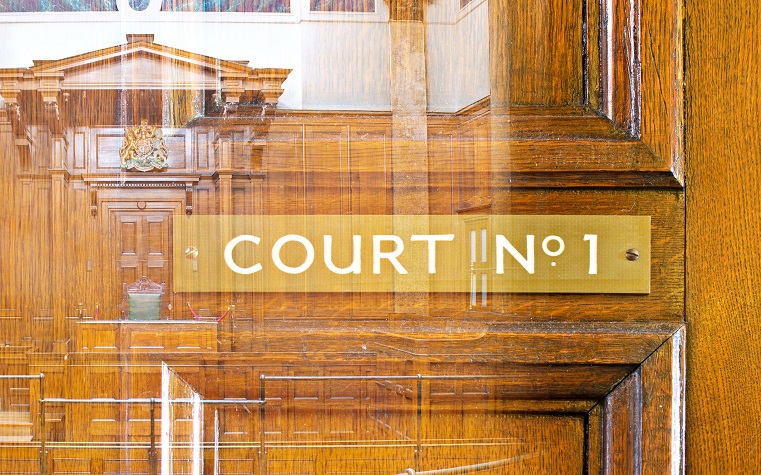 interior of a UK county court