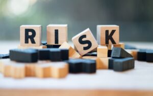 the word 'risk' spelt out in blocks