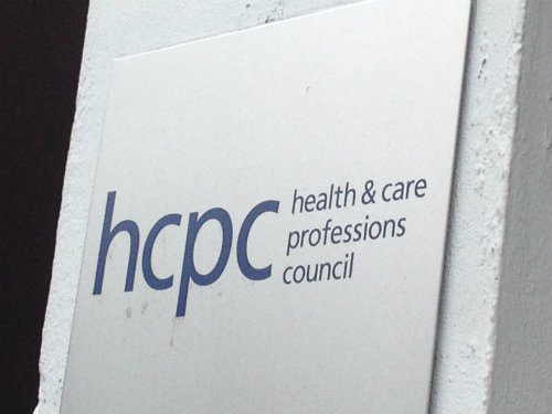 Health and Care Professions Council sign