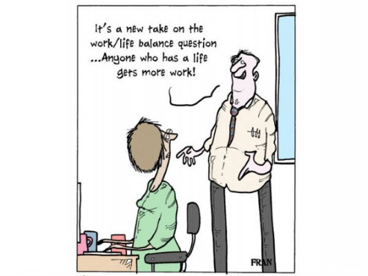 Social work cartoon: 'A new take on work-life balance' - Community Care