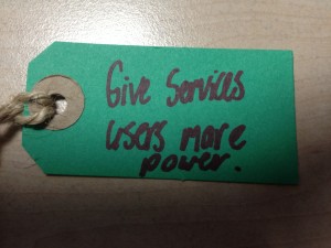 give service users more power