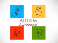 Autism awareness icon abstract illustration