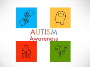 Autism awareness icon abstract illustration