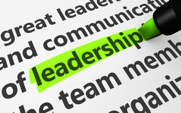The word 'leadership' highlighted