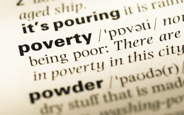Dictionary definition of poverty