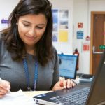 description_of_image_used_in_chronolgies_woman_writing_at_desk_Life_in_View_Science_Photo_Library