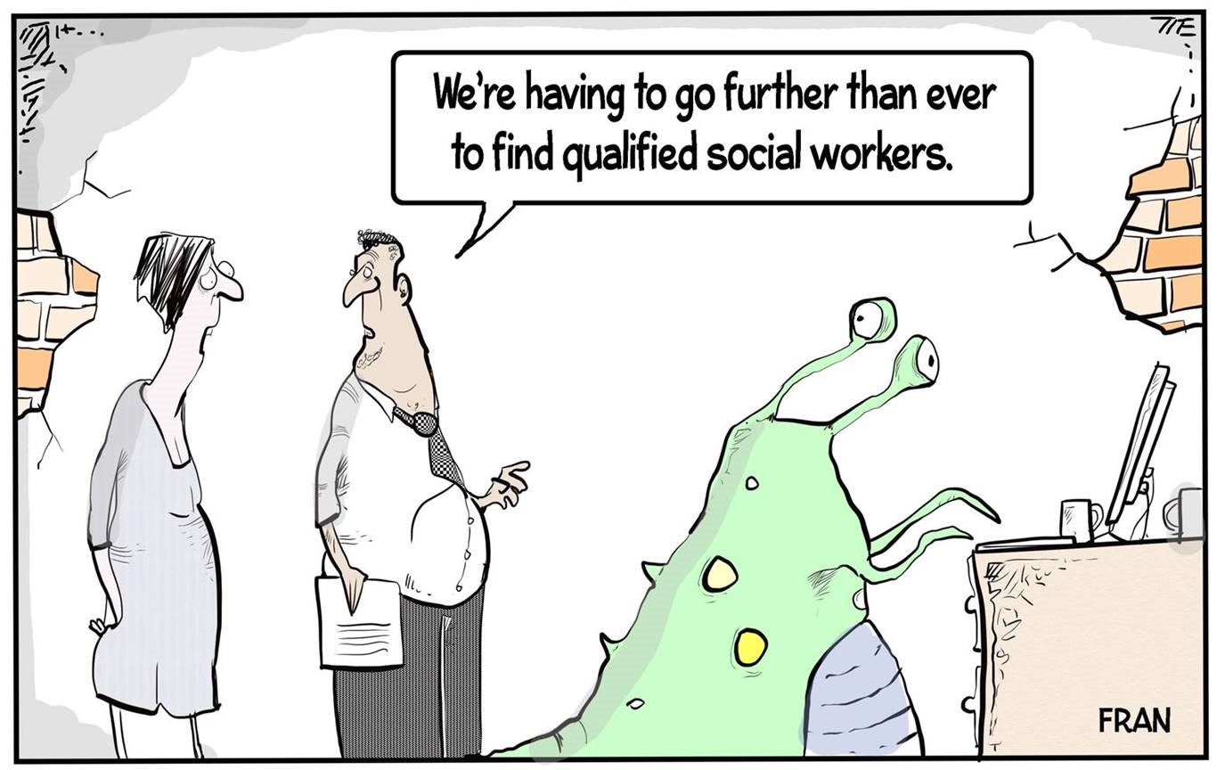 Social Work Cartoon: 'Recruitment' - Community Care