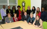 Buckinghamshire social workers with councillors Warren Whyte and Netta Glover