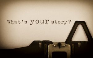 Image of typed text saying 'What's your story?' signifying life experience (credit tech_studio / Adobe Stock)