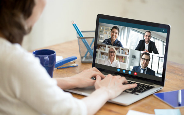 Social work team video conferencing