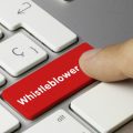 Whistleblower key on keyboard