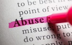 Dictionary, definition of the word abuse.