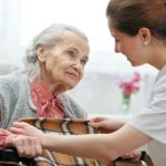 Care home resident and worker