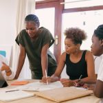 Diverse group of staff having a meeting