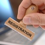 registration printed on rubber stamp