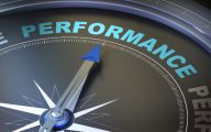 Dial pointing at the word 'performance'