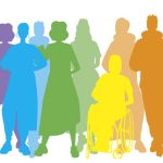 Rainbow of silhouettes