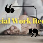 Picture of a man reading his newspaper with the logo 'Social Work Recap' on top