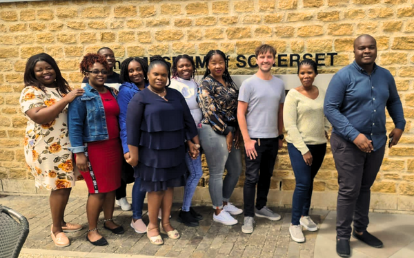 Dr Muzvare Hazviperi Betty Makoni with a group of overseas social workers supported by her organisation, Social Care Empowering Training and Consultancy