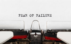 'Fear of failure' typed onto typewriter - Mikhail Piatrou