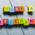 'Make a difference' spelt out in blocks