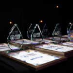 Social Worker of the Year Awards trophies
