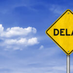 DELAY - road sign information illustration
