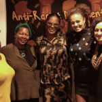 Anti-Racist Movement for Social Workers. Pictured left to right: Millie Kerr, professor Claudia Bernard, Shantel Thomas, Dr Carlene Firmin, Nimal Jude.