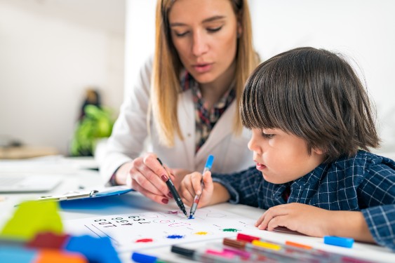 Psychology Test for Children - Toddler Coloring ShapesBy Microgen/ Adobe 