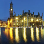 Bradford City Hall at night