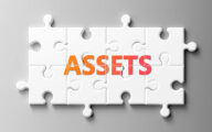The word 'assets' spelt out in a jigsaw