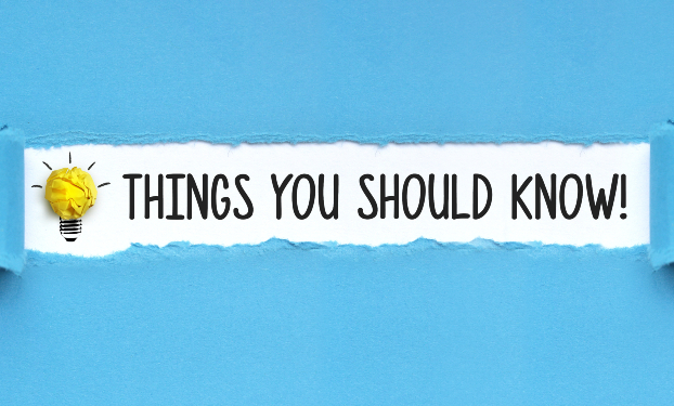 Things you should know written next to a lightbulb