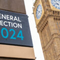 Big Ben next to a sign saying 'general election 2024'