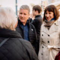 Labour leader Keir Starmer and shadow chancellor Rachel Reeves talking to residents in Great Yarmouth in 2023