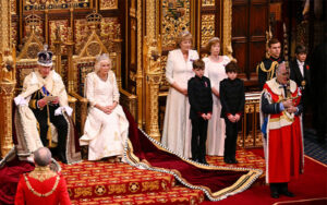 King Charles delivering the 2023 King's Speech in Parliament