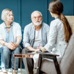 An older couple having a consultation with a doctor
