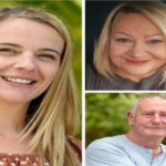 Hampshire Hive manager Amy (left) with foster carers Andrea and Johnny